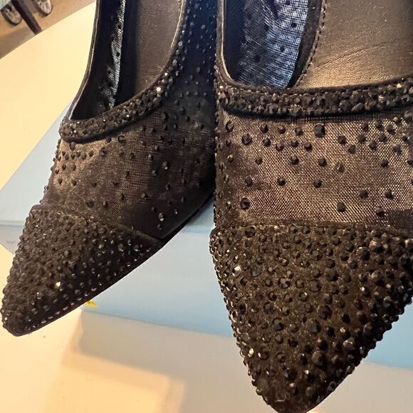 Antonio Melani Marina Black Rhinestone Heels - Picture 8 of 15